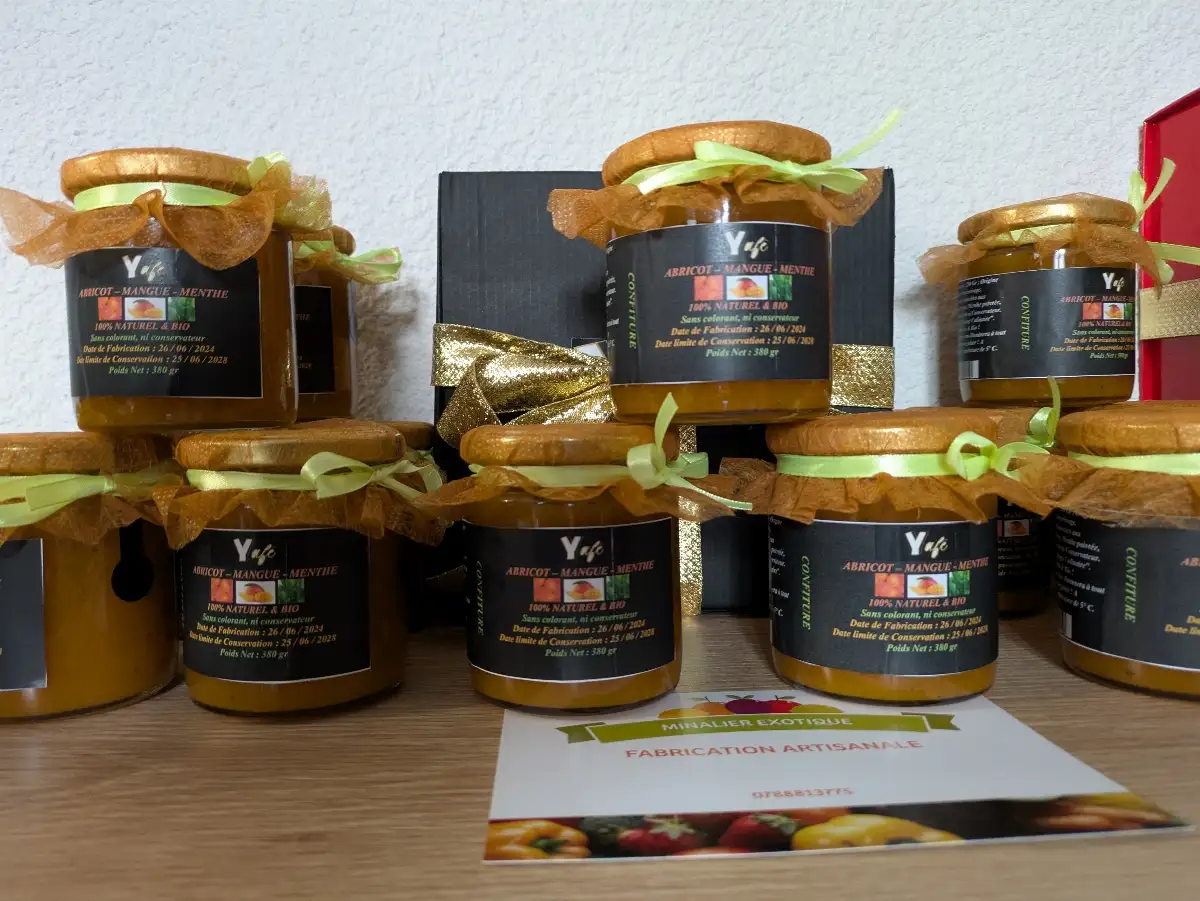 Confiture abricot-mangue-menthe