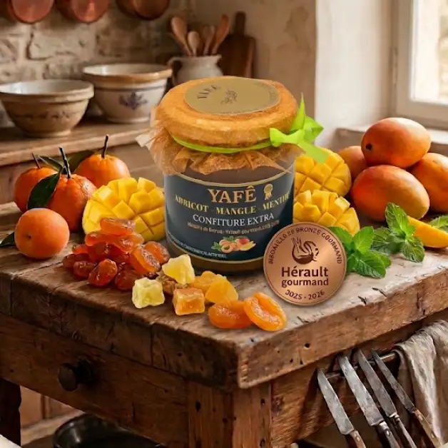 Confiture Extra Abricot - Mangue - Menthe (Médaillée de Bronze)